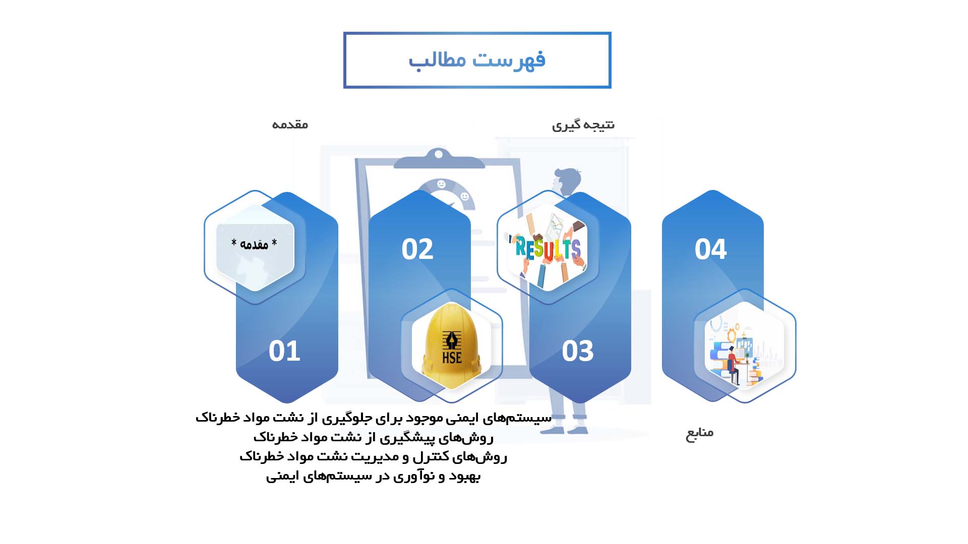 پاورپوینت در مورد سیستم‌های ایمنی برای جلوگیری از نشت مواد خطرناک